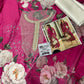 LSR Embroidered Pink Luxury Silk Dress
