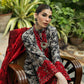 ZC Embroidered Black n Red Luxury Lawn Dress