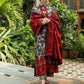 ZC Embroidered Black n Red Luxury Lawn Dress