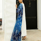 ZC Embroidered White & Blue Luxury Lawn Dress