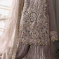 MB Embroidered Grey Luxury Chiffon Gharara