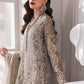 MB Embroidered Grey Luxury Chiffon Gharara