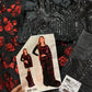 JZM Embroidered Black & Red Luxury Chiffon Saree