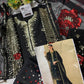 JZM Embroidered Black Luxury Chiffon Dress