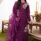 Vanya Embroidered Purple Luxury Raw Silk Dress
