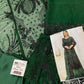 ZNT Embroidered Dark Green Luxury Chiffon Dress