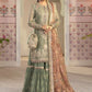 Maria B Green Gharara Luxury Net Collection Replica