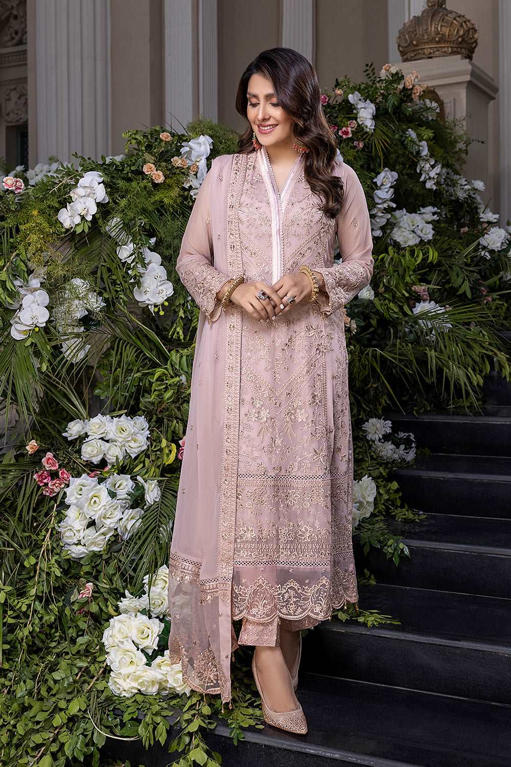 Azure Pink Luxury Chiffon Collection Replica