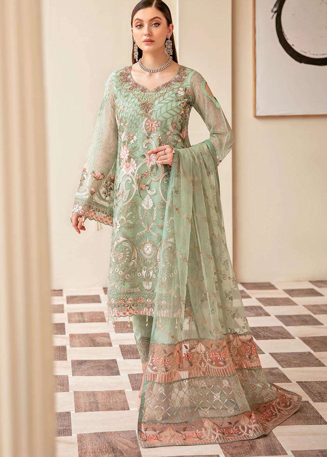 Ramsha Minhal Pista Luxury Organza Collection Replica