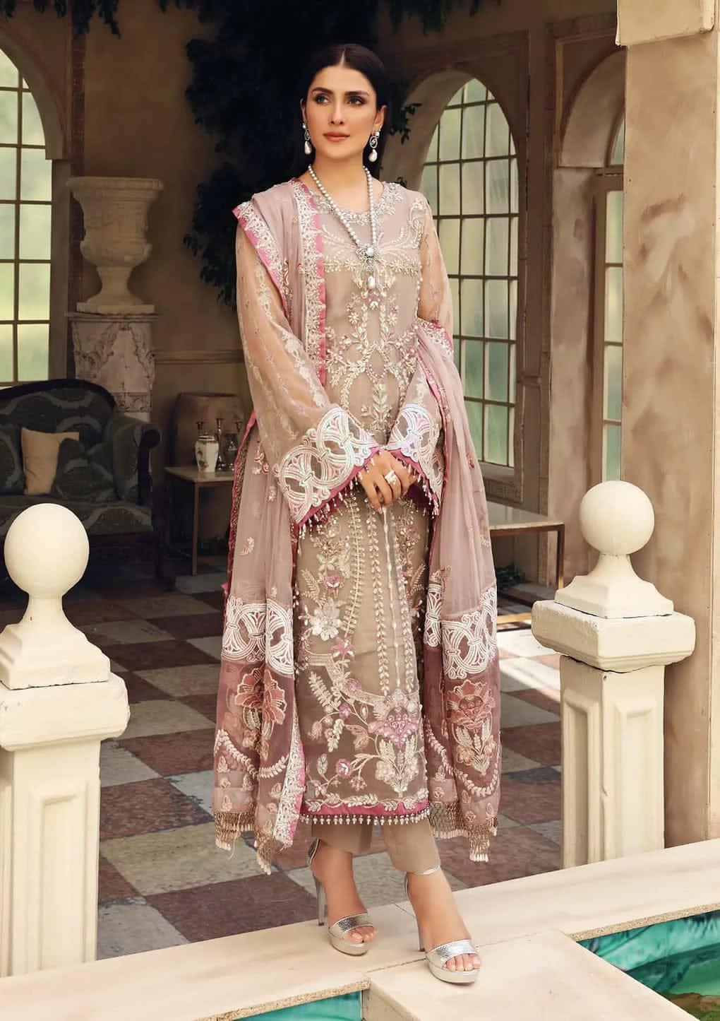ELF Embroidered Premium Luxury Organza Dress