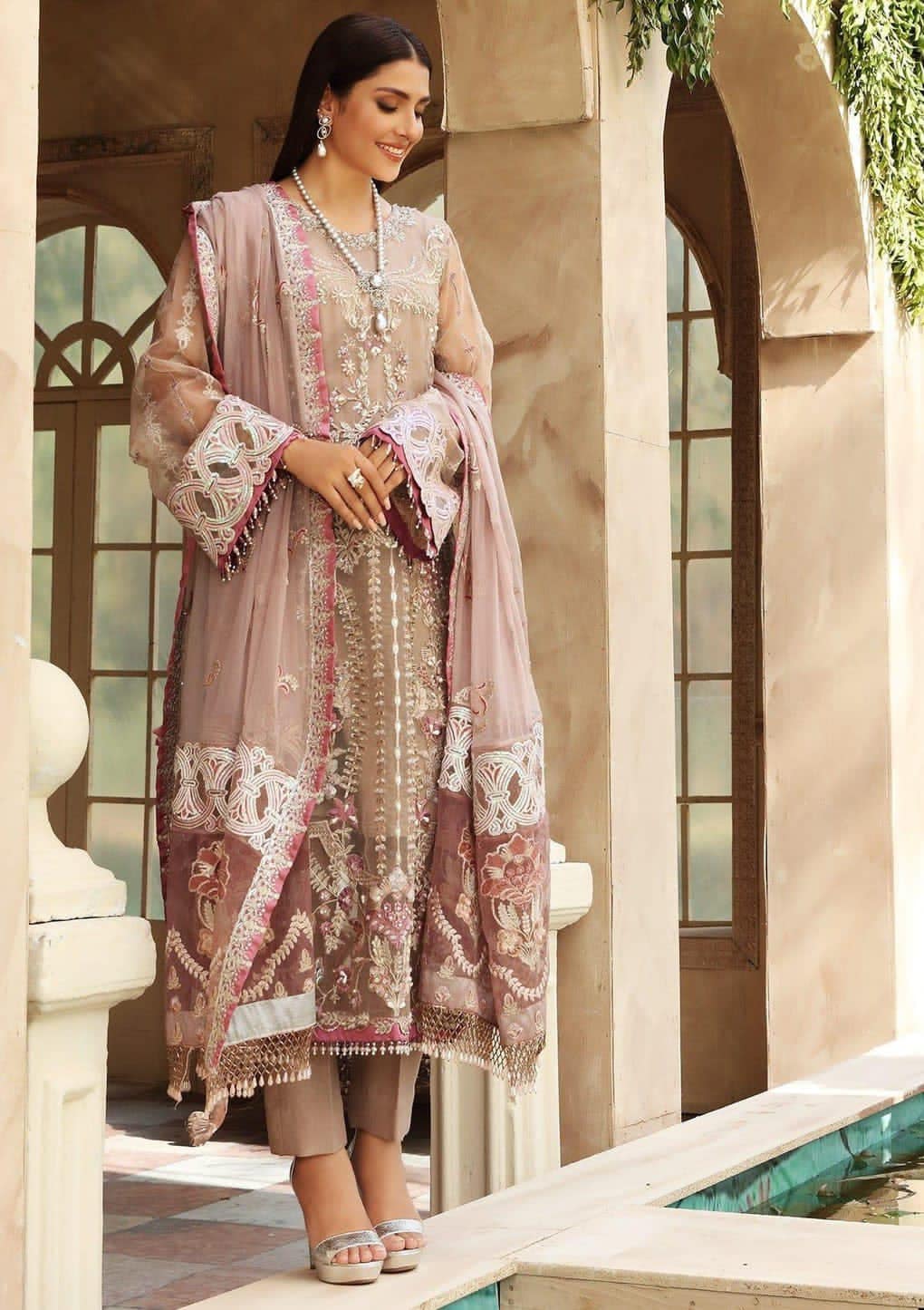 ELF Embroidered Premium Luxury Organza Dress
