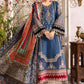 MB Embroidered Blue Luxury Chiffon Dress