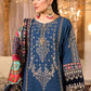MB Embroidered Blue Luxury Chiffon Dress
