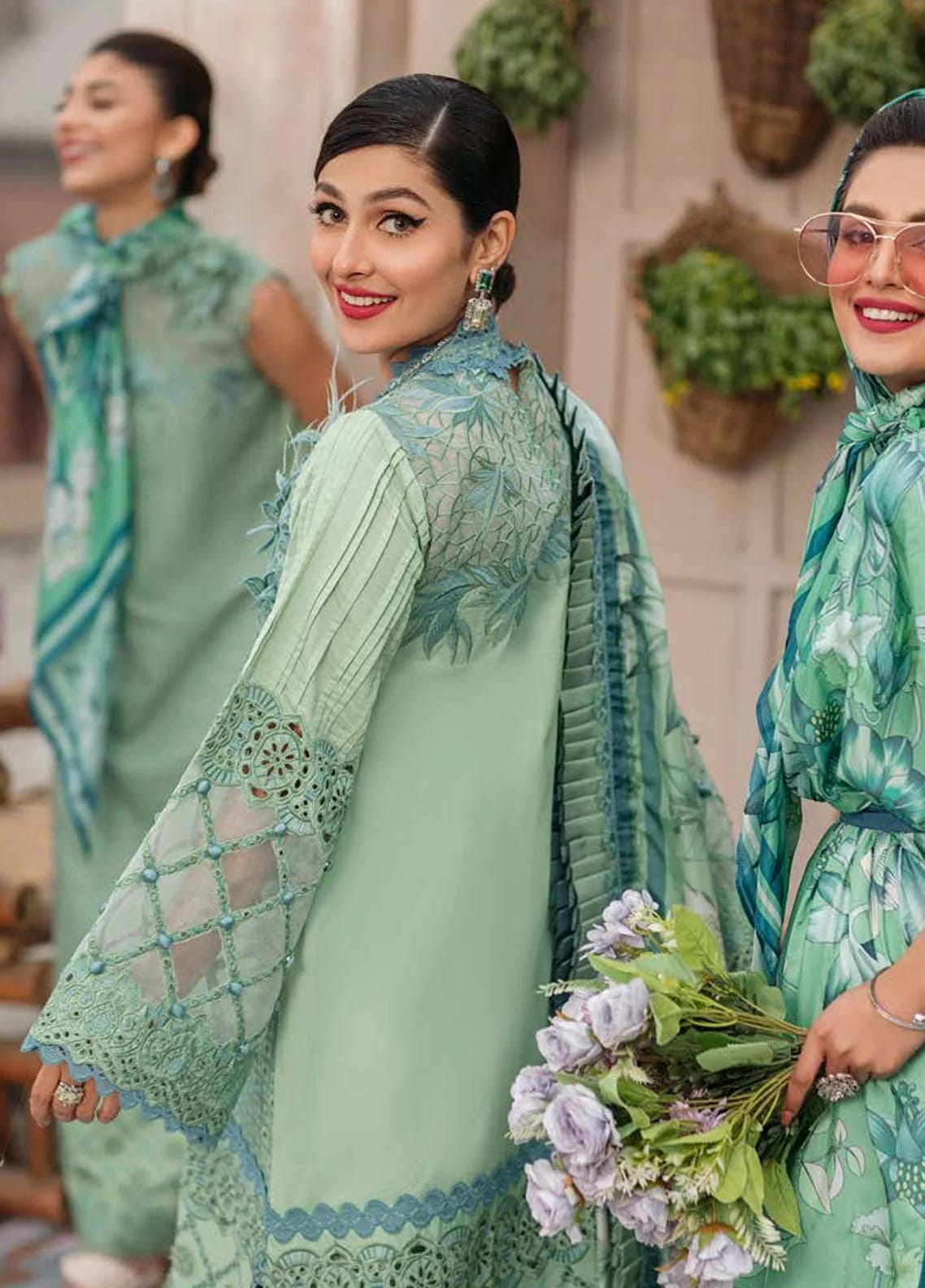 Mushq Green Luxury lawn Dress