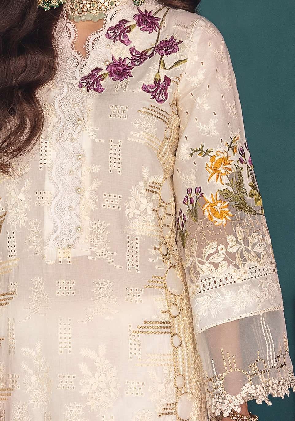 Elaf White Luxury Lawn Dress