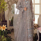 AFZ Embroidered Grey Luxury Organza Dress
