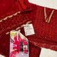 AZU Embroidered Maroon Luxury Chiffon Dress