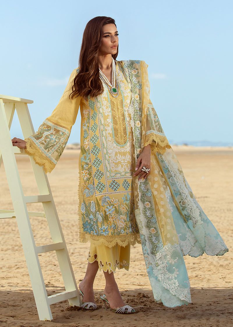 Crimson Yellow 02 Luxury Lawn Dress