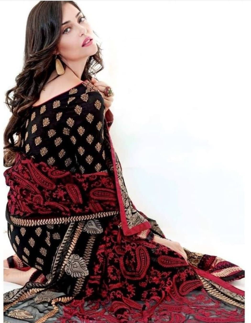 Gul Ahmed Black Luxury lawn Dress