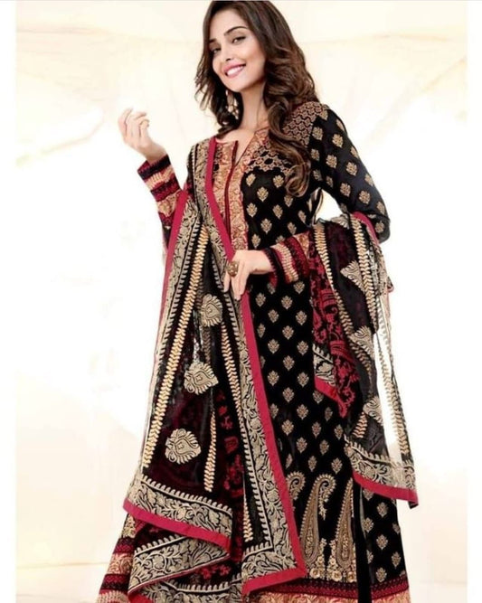 Gul Ahmed Black Luxury lawn Dress