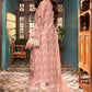 ELF Embroidered Tea Pink Luxury Lawn Dress